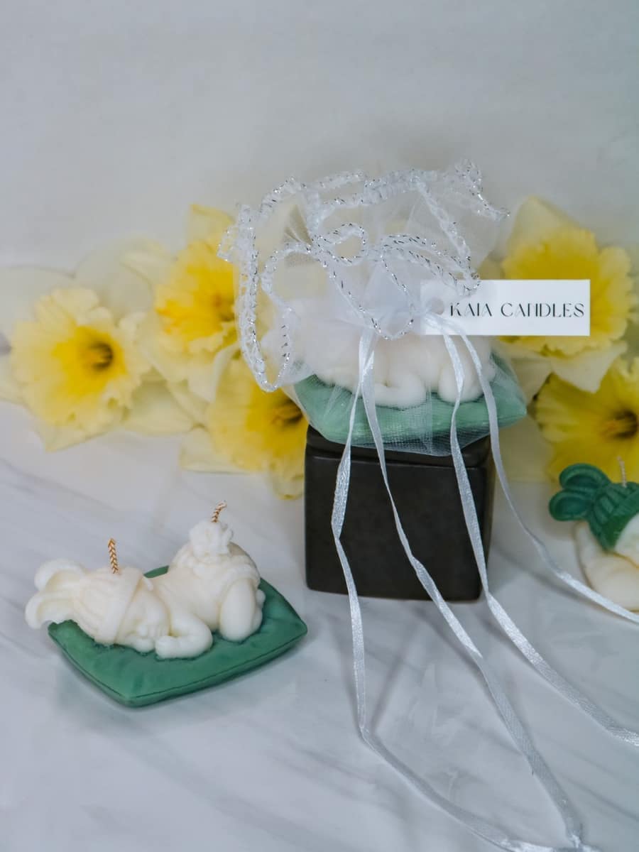 Marturii Botez lumanare BABY - saculet & eticheta - imagine 3
